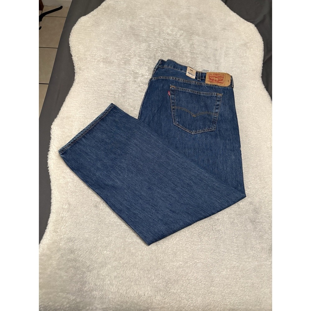 New Levi's 501 Original Straight Button Fly Blue Denim Jeans 50x30 B&T NWT Pants